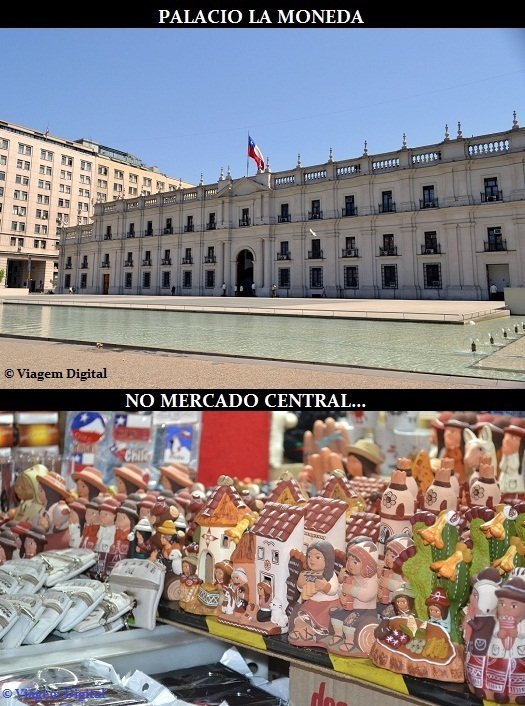 Santiago do Chile: Palacio La Moneda e artesanato do Mercado Central